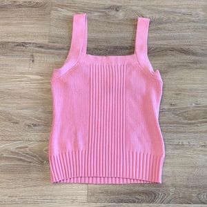 Vintage mcbling Y2K 2000s 90s bubblegum pink knit tank top